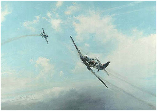 Ramrod by Robert Taylor -  Aviation Art of Spitfire Signed by Johnnie Johnson