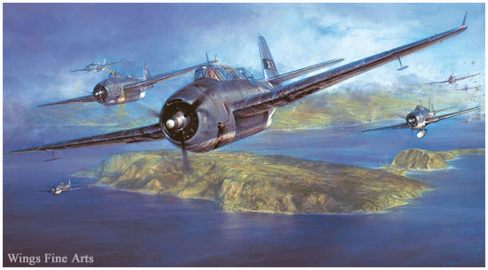 Midway - Attack On The Soryu by Anthony Saunders - Aviation Art