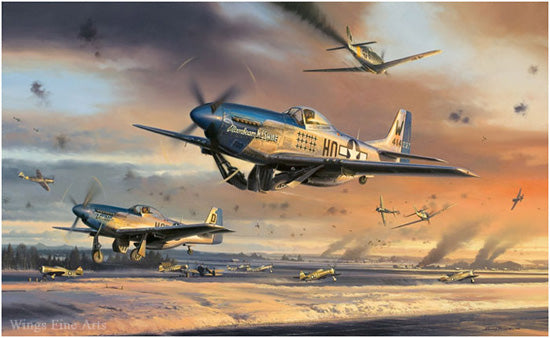 The Battle for New Years Day by Nicolas Trudgian - P-51 Mustang Art