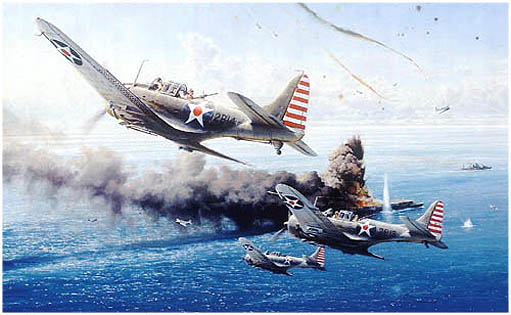 Battle Of The Coral by Robert Taylor - Aviation Art