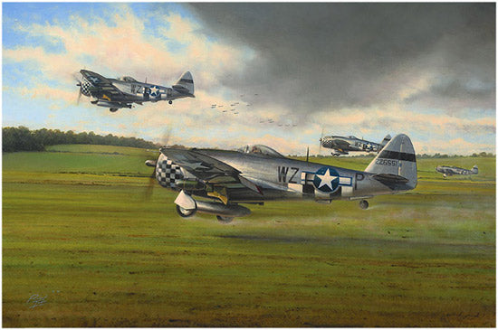 Attacking The Sorpe Dam by Richard Taylor -  Aviation Art
