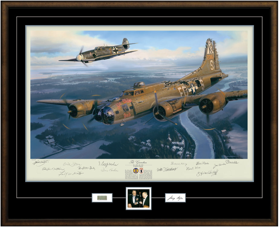 The Guardian by Nicolas Trudgian -  Famous Aviation Art of B-17 and Me109