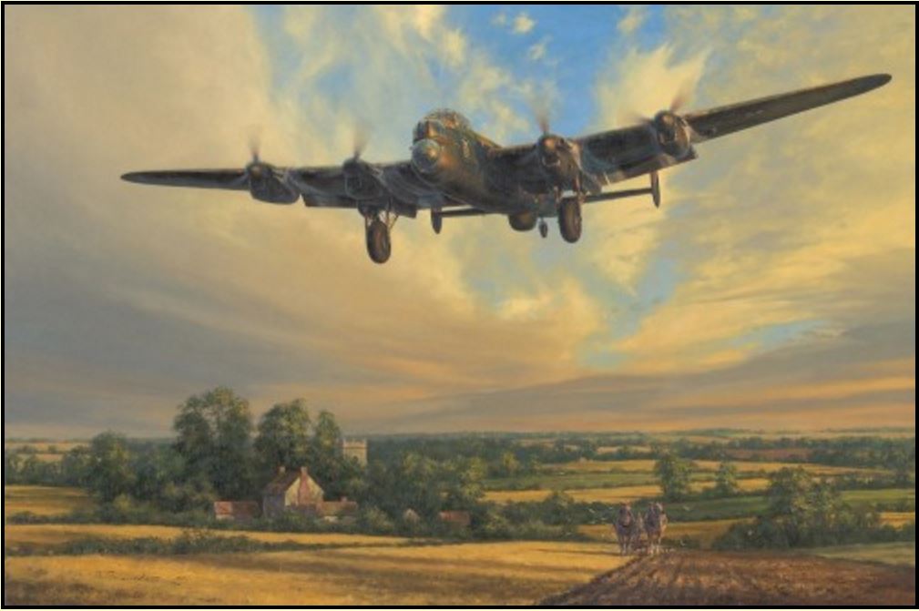 King of the Air by Anthony Saunders - Aviation Art of an RAF Lancaster Bomber