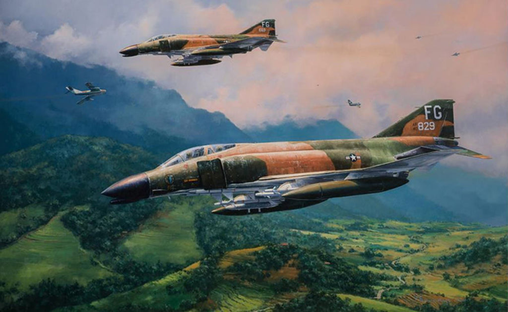 Mig Encounter F4 Phantoms Art by Anthony Saunders F-4