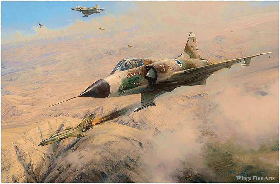 One MiG Down by Robert Taylor - Aviation Art of MiG Jets of the Israel Air Force
