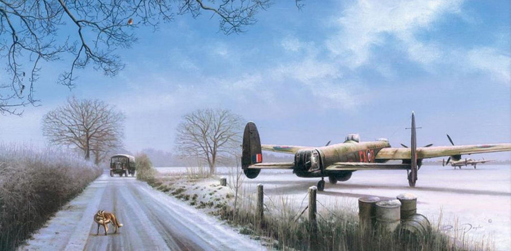 Ops on Hold by Richard Taylor -  Aviation Art of the RAF Lancaster Bomber