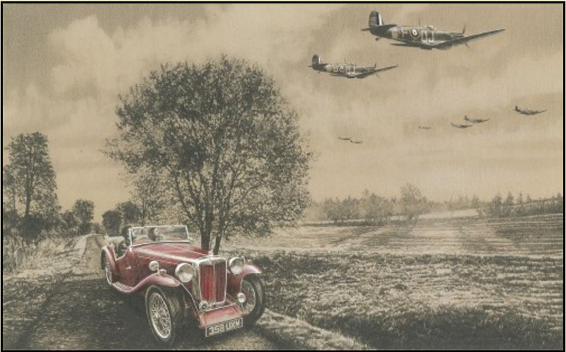 Quiet Reflection by Richard Taylor - Aviation Art of Spitfire fighters of the RAF