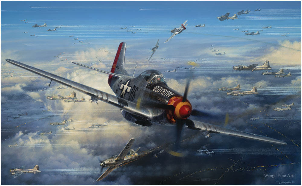 Ramrod Outbound - Aviation Art by John Shaw of the P-51 Mustang