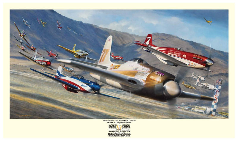 Reno Gold by John Shaw - Aviation Art of the Reno Air Races