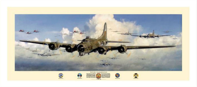 Return to Kimbolton - Aviation Art by John Shaw of the B-17 Bomber