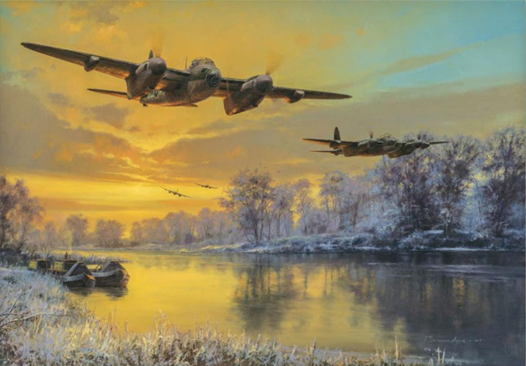 Return of the Pathfinders By Aviation Art Anthony Saunders - RAF Mosquito