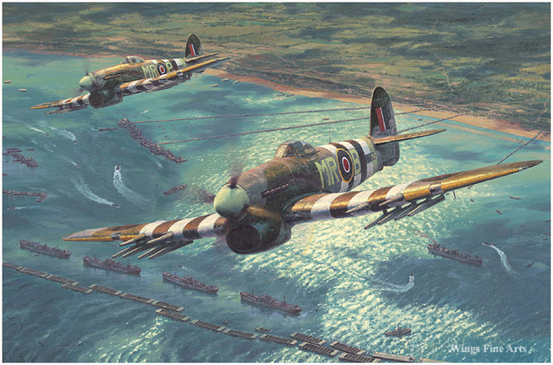 Return Of The Hunters: A D-Day Portfolio by Anthony Saunders-  Aviation Art