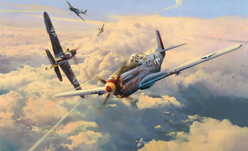 Struggle for Supremacy - GICLEE By Robert Taylor - Aviation Art of the P-51 and the Me109