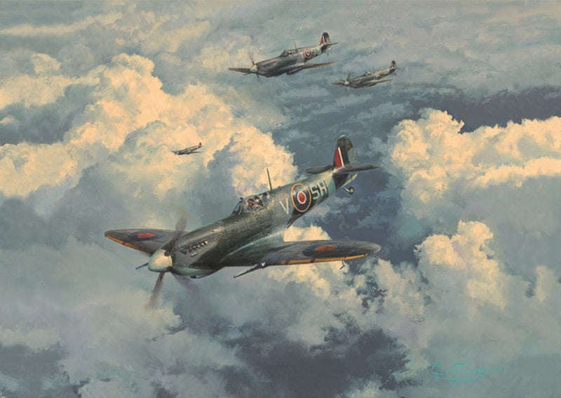 Top Bounce by Robert Taylor - Signed Spitfire Aviation Art