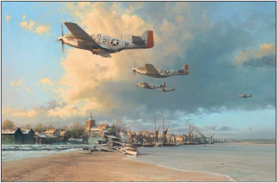 Towards the Home Fires by Robert Taylor - Aviation Art of the P-51 Mustang