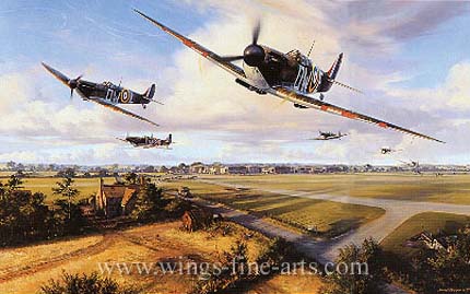 Their Finest Hour -  Battle Of Britain Spitfire by By Nicolas Trudgian - Aviation Art
